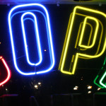Copy in neon lights