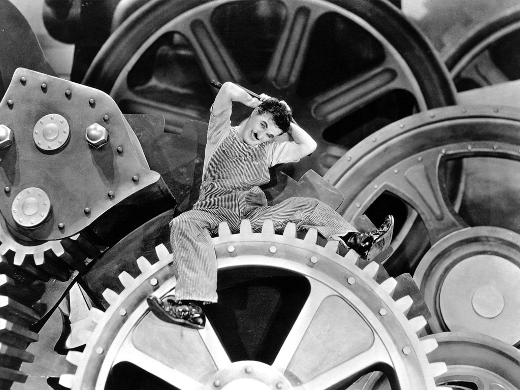 Chaplin in modern times and capitalism