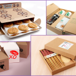 Cardboard packaging collage