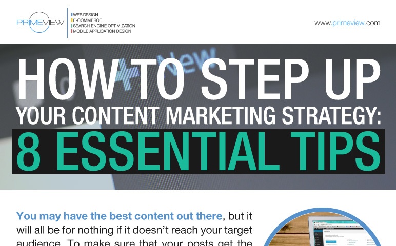 How to Step Up your Content Marketing Strategy 8 Essential Tips Infographics Thumb