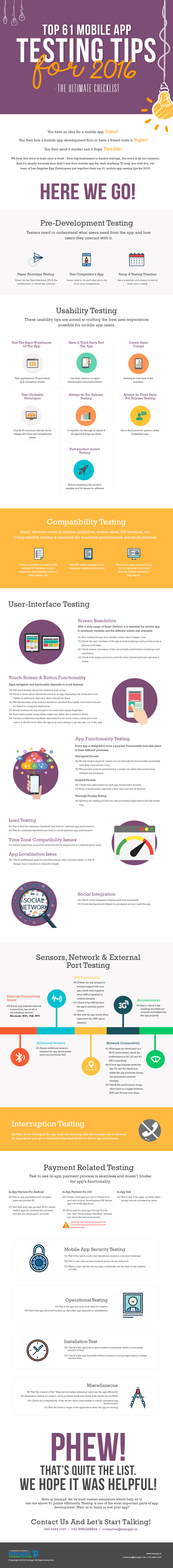 top 61 mobile app testing tips for 2016 the ultimate checklist