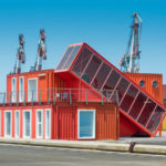 Office made out of shipping containers
