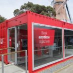 Bank office made of shipping container