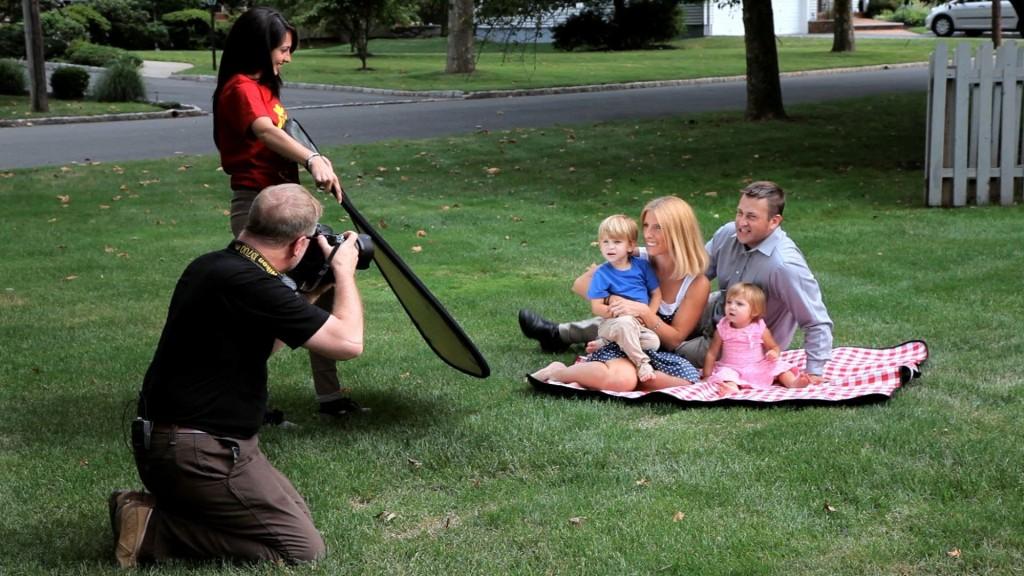 Shooting family portraits
