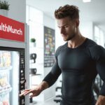 Man Choosing Healthy Snack at Modern Well-Lit Gym