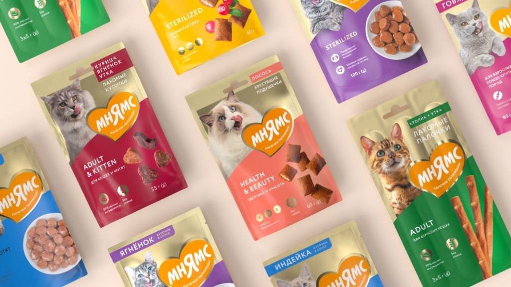 Premium pet food packaging and branding by Ostrov Svobody